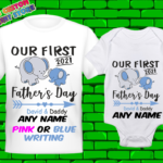 Our First Father's Day T Shirt Family Fathers Day Matching T-Shirt