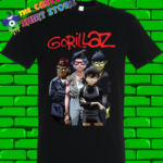 Gorillaz 2D Murdoc Noodle and Russel Tshirt Kids Men Unisex Black