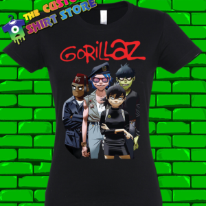 Gorillaz Anime 2D Murdoc Noodle and Russel Tshirt Kids