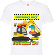 Birthday Boy 1 Year Old Digger