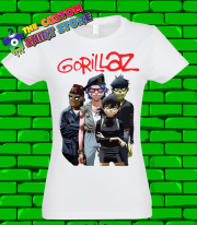 Gorillaz Anime 2D Murdoc Noodle and Russel Tshirt Womens female - Image 2