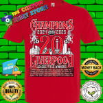 Liverpool Champions Kings Of Premier League 20 shirt 2024 2025 tshirt men