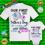 Our First Father's Day T Shirt Family Fathers Day Matching T-Shirt