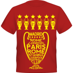 LIVERPOOL 6 European CUPS 6 STARS RETRO LFC FOOTBALL TSHIRT